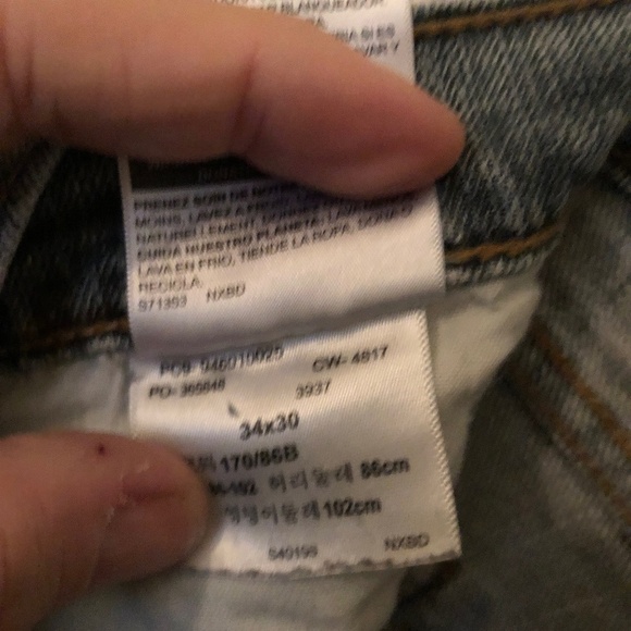 Signature Levi’s Straus -straight leg- 34 by 30 denim jeans, used - Picture 5 of 8